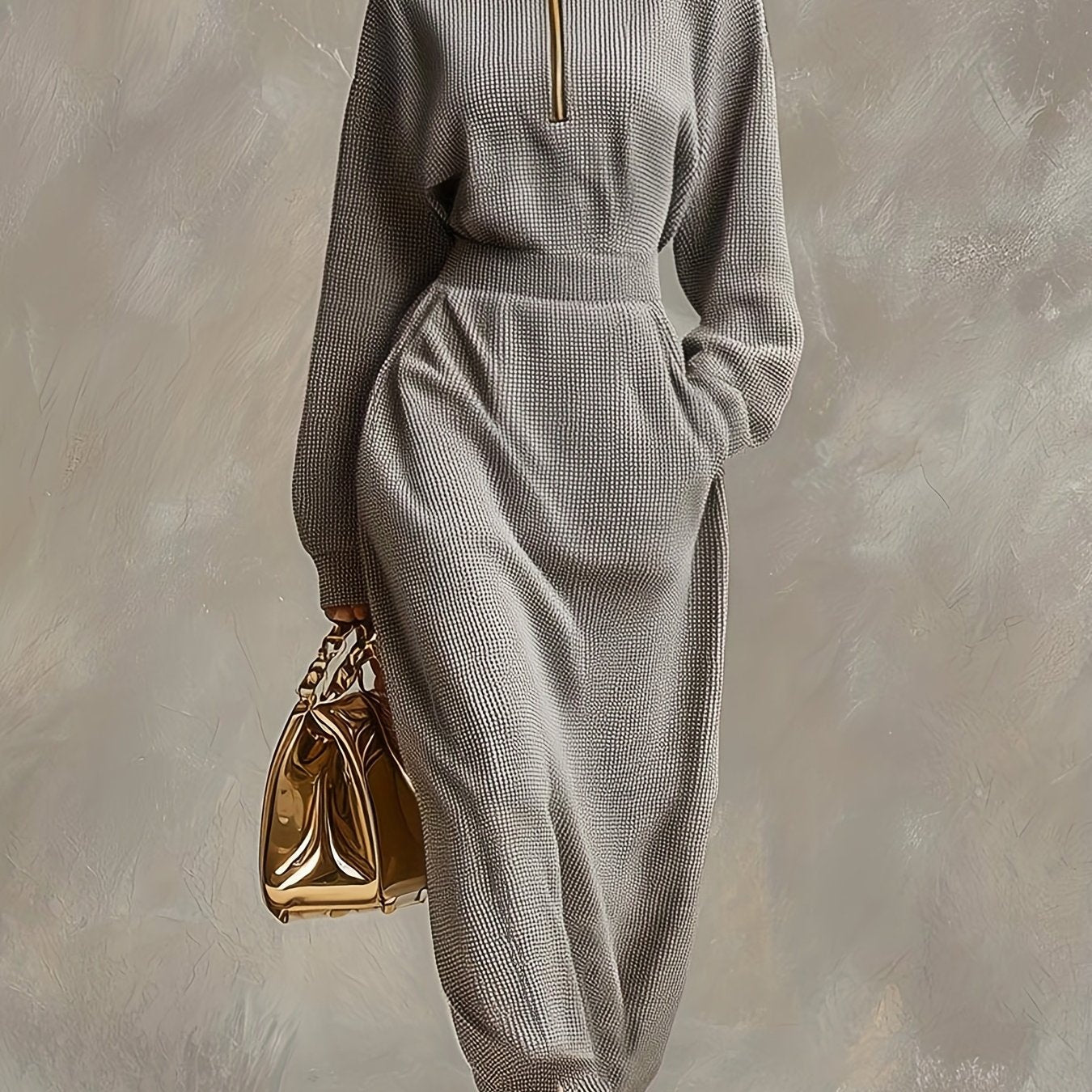 STELLA ERTOIS ELEGANT HIGH NECK MAXI DRESS