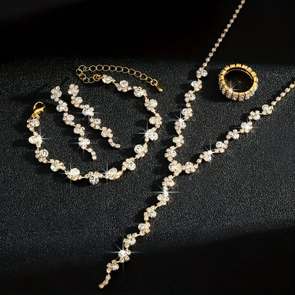 VALERINE | HIGH-END SPARKLE FLOWER JEWELRY SET