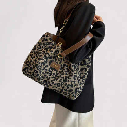 Lévrier – Leopard Canvas Shopping Bag