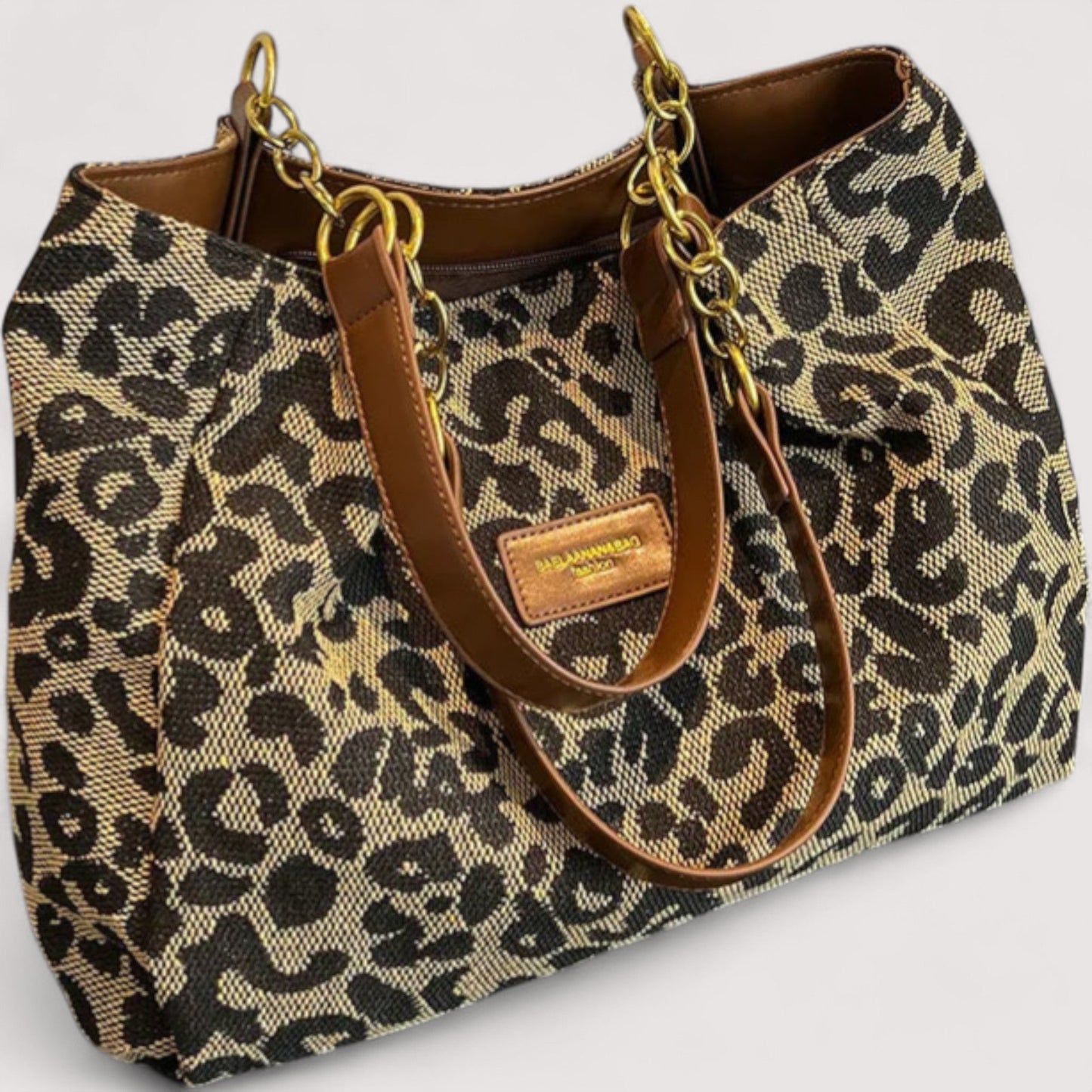 Lévrier – Leopard Canvas Shopping Bag