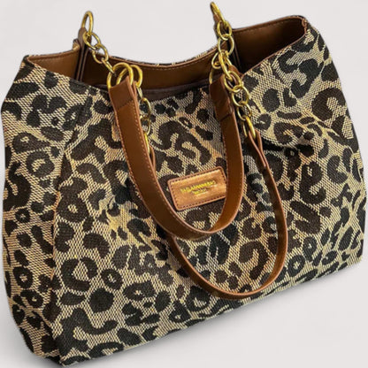 Lévrier – Leopard Canvas Shopping Bag