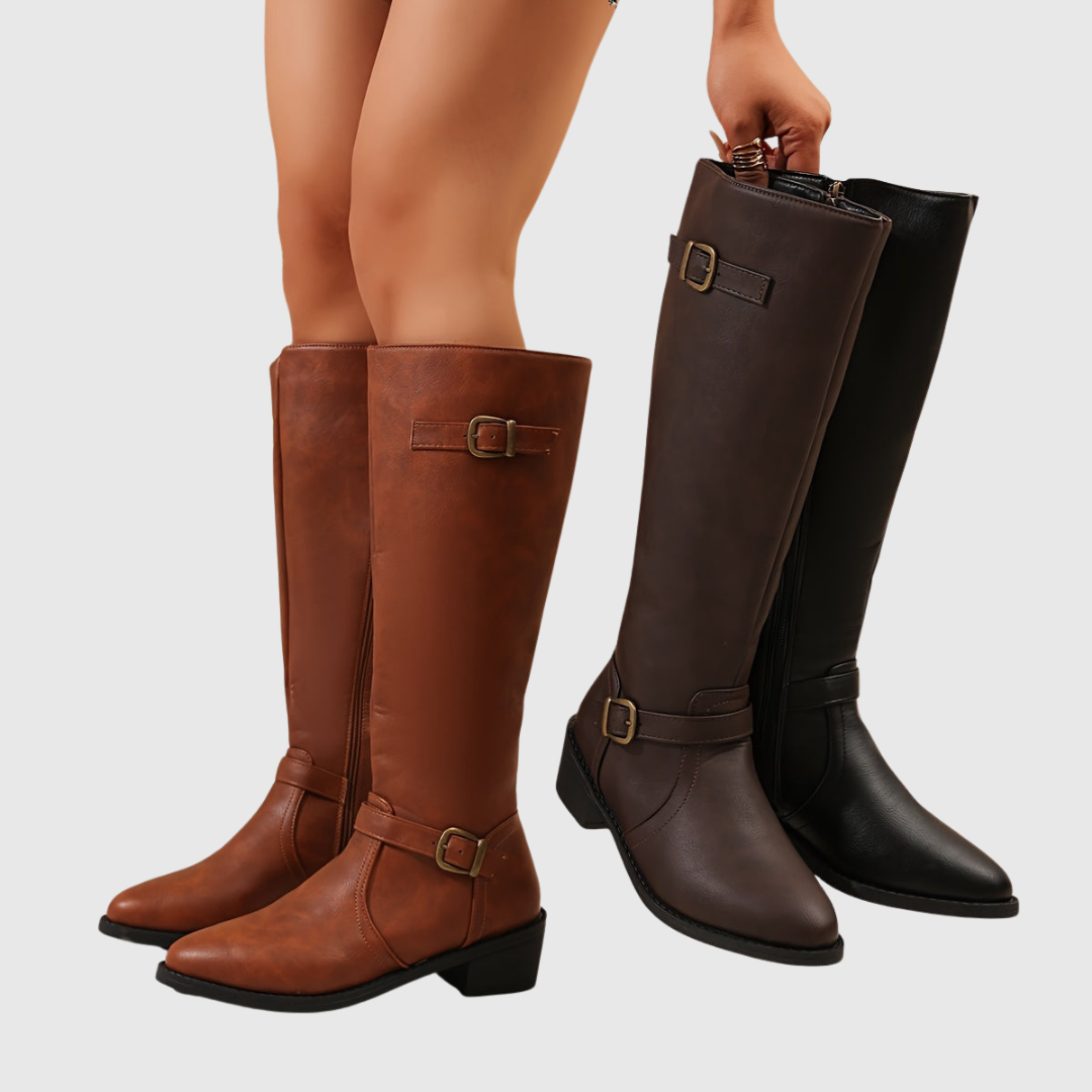 ANASTELLE | RIDING LEATHER BOOTS