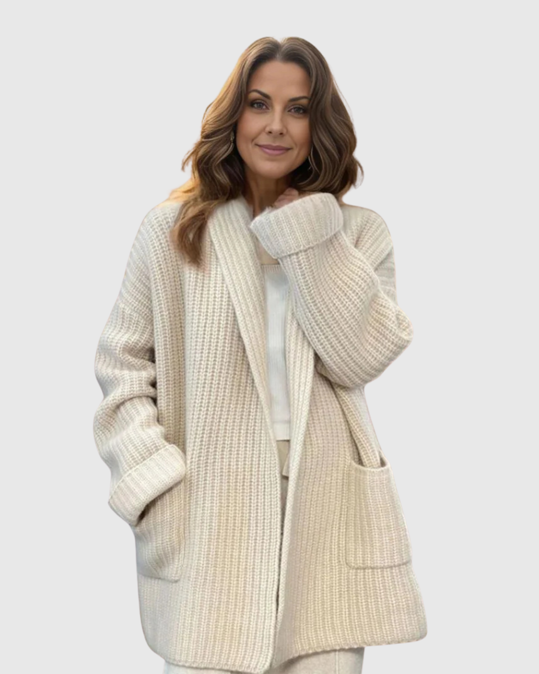 MABEL | WOOL BLEND KNITTED CARDIGAN