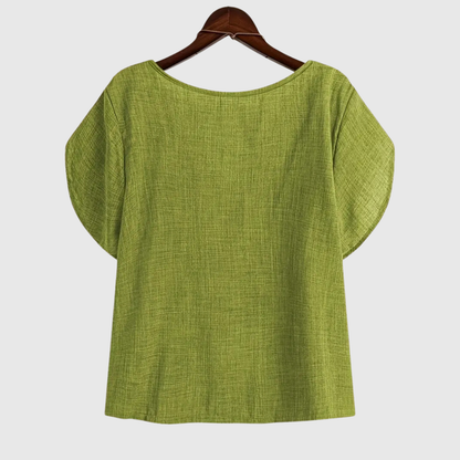 MARCELLINE | ASYMMETRICAL NECKLINE BLOUSE