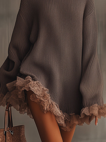 Nina | Ruffled Knit Dress