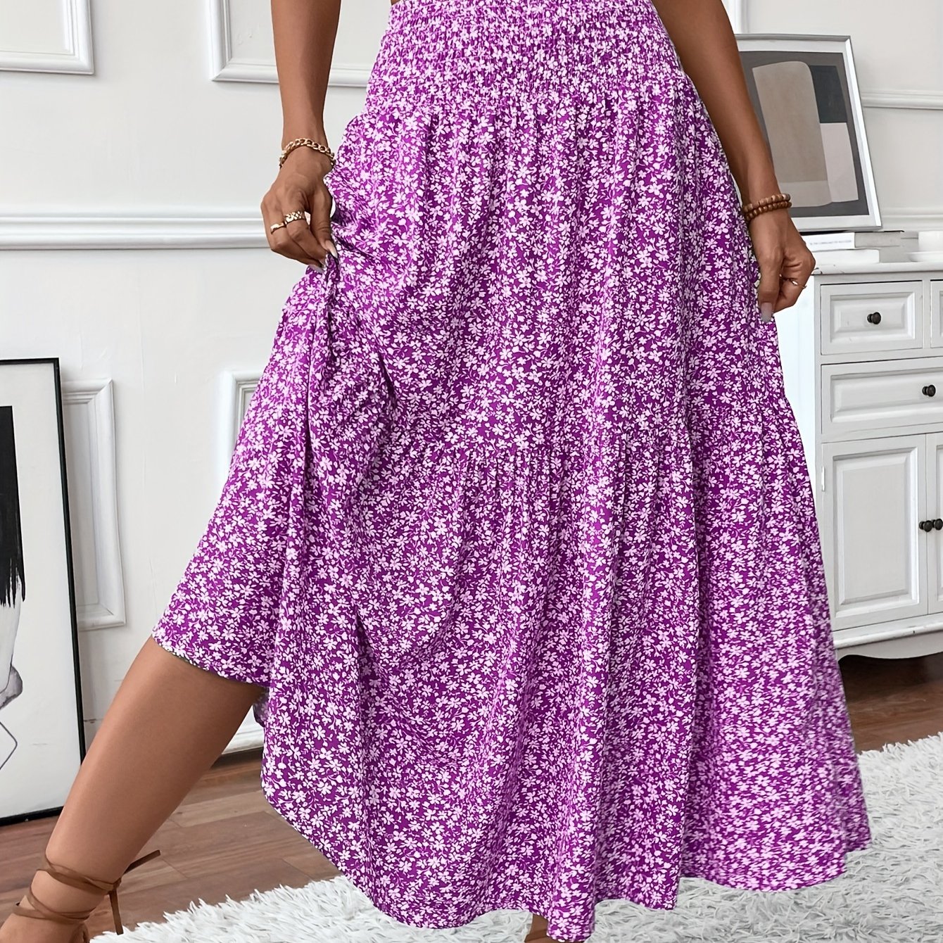 TAHLIA | TIERED FLORAL MAXI SKIRT