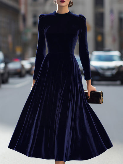 YRENE | OPULENT VELVET MIDI DRESS