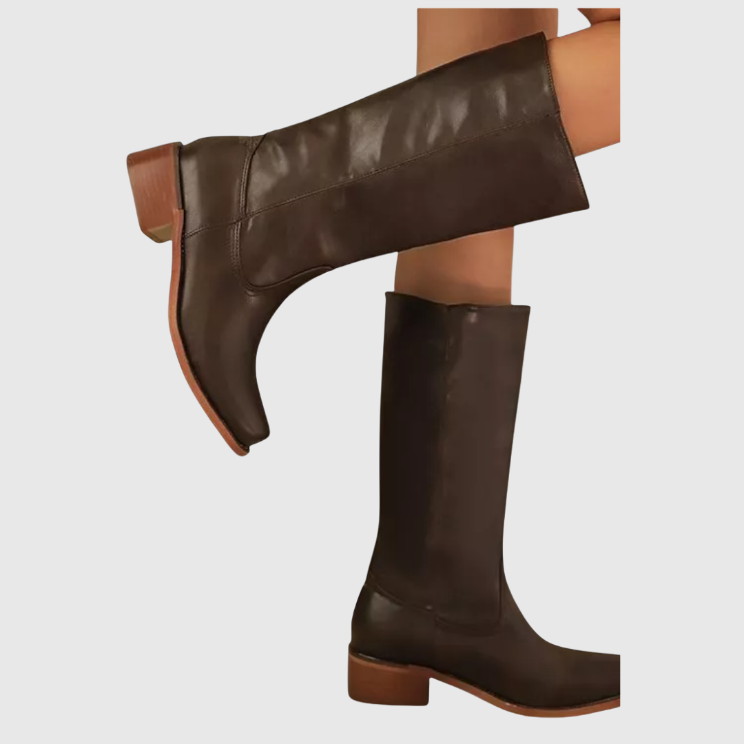 LERELIA | LEATHER KNEE-HIGH BOOTS
