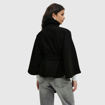 RHOSLYN | BELTED CAPE JACKET