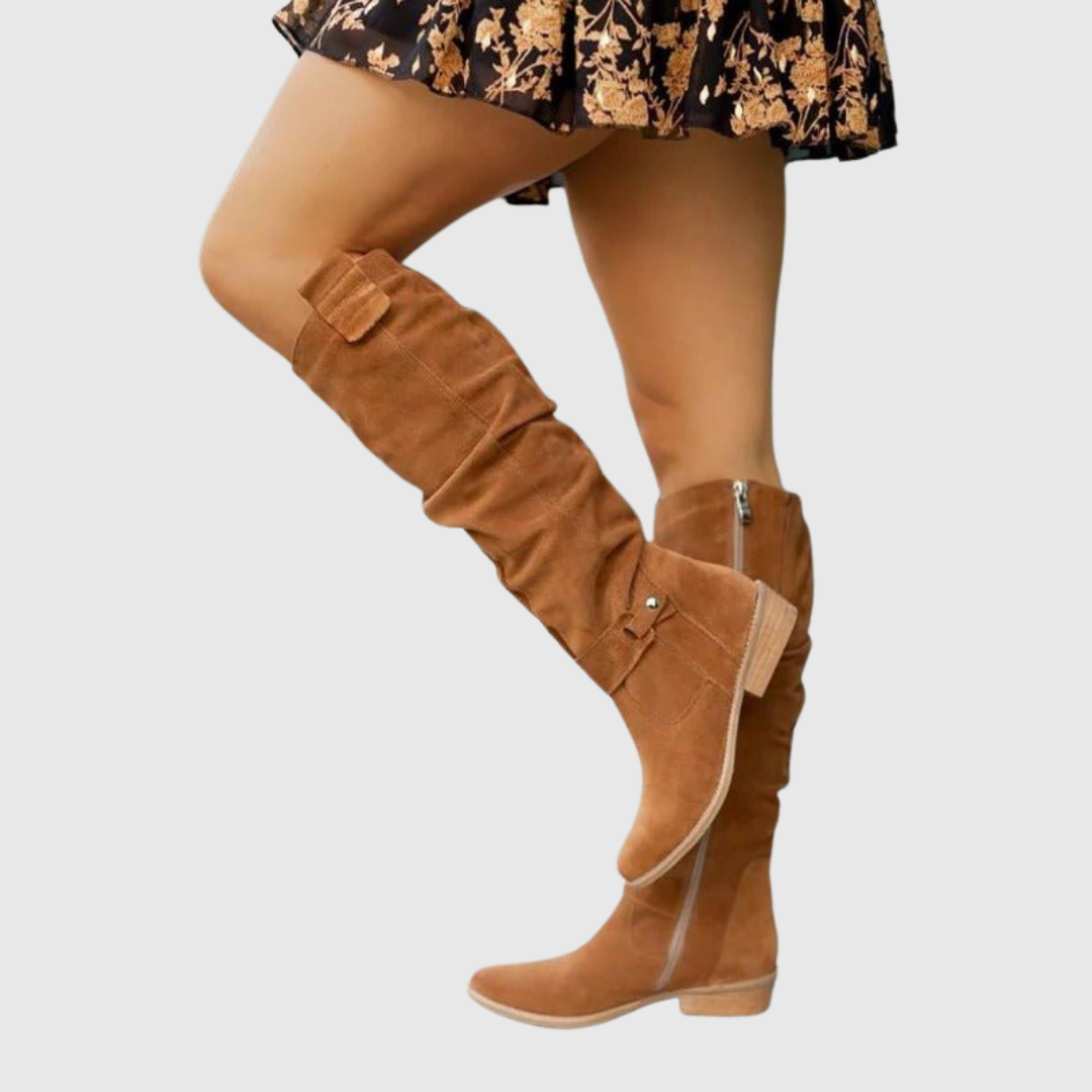 NORIEL | ELEGANT KNEE-HIGH LEATHER BOOTS