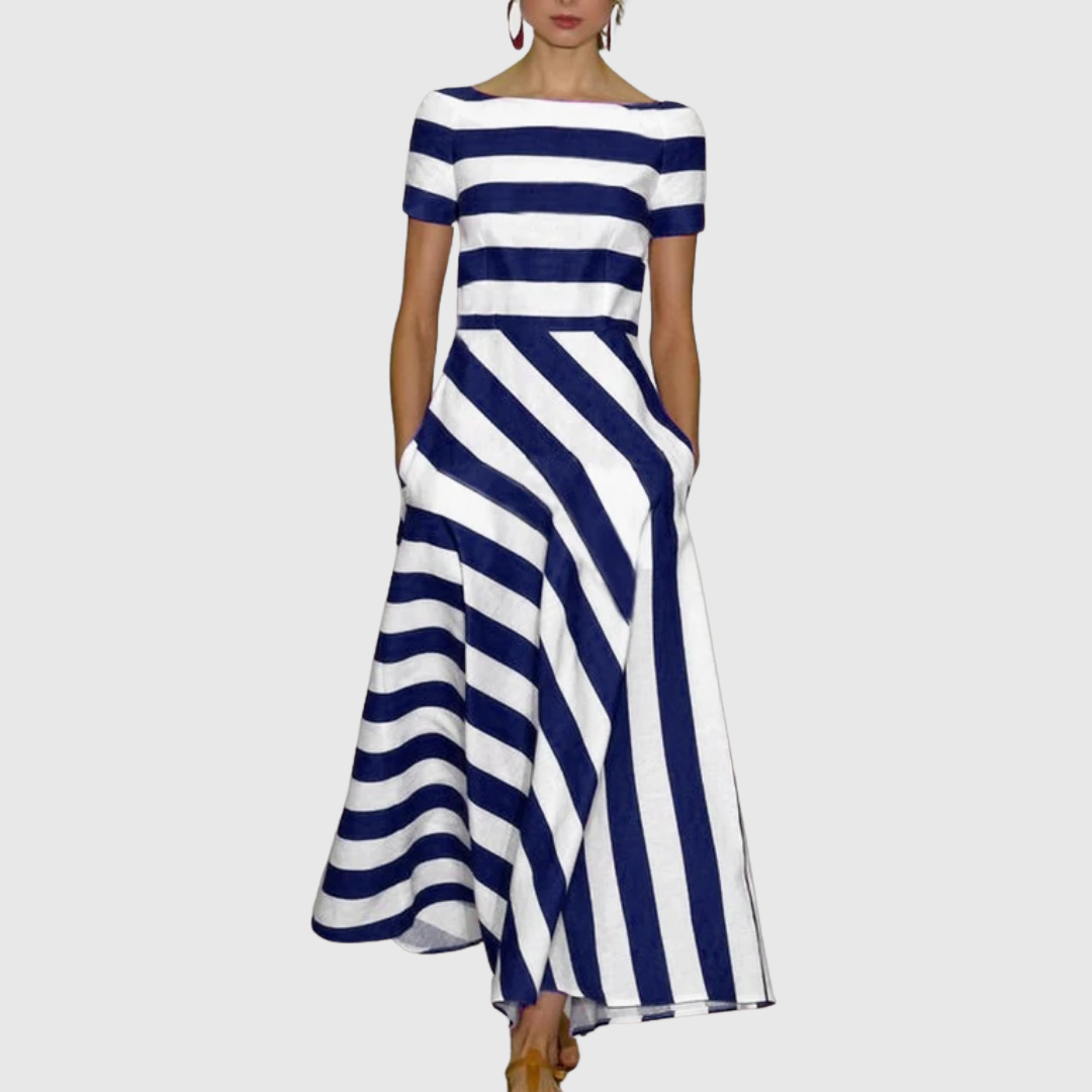 DELORA | LIGHT & FLUID STRIPE DRESS
