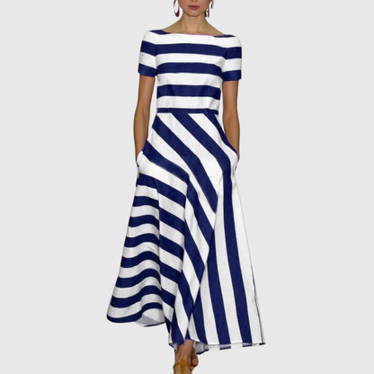 DELORA | LIGHT & FLUID STRIPE DRESS