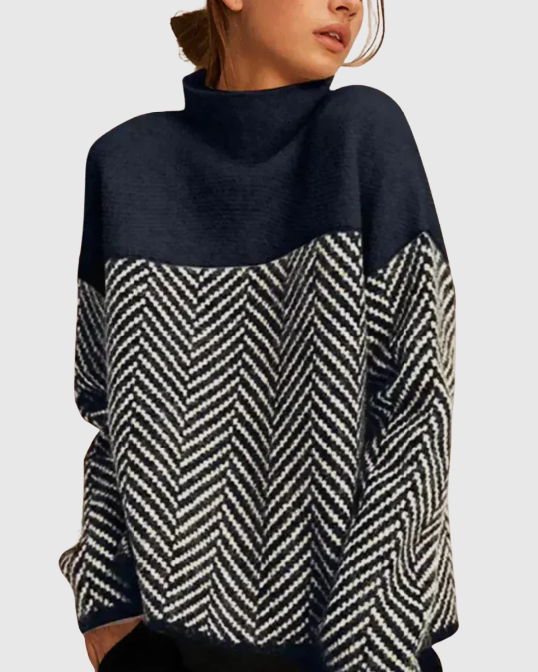 TAMSIN | COTTON TURTLENECK SWEATER