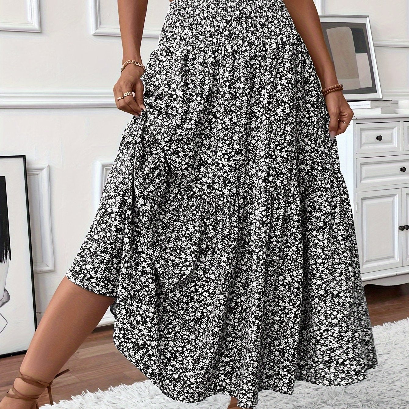 TAHLIA | TIERED FLORAL MAXI SKIRT