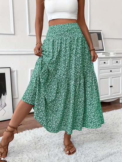 TAHLIA | TIERED FLORAL MAXI SKIRT