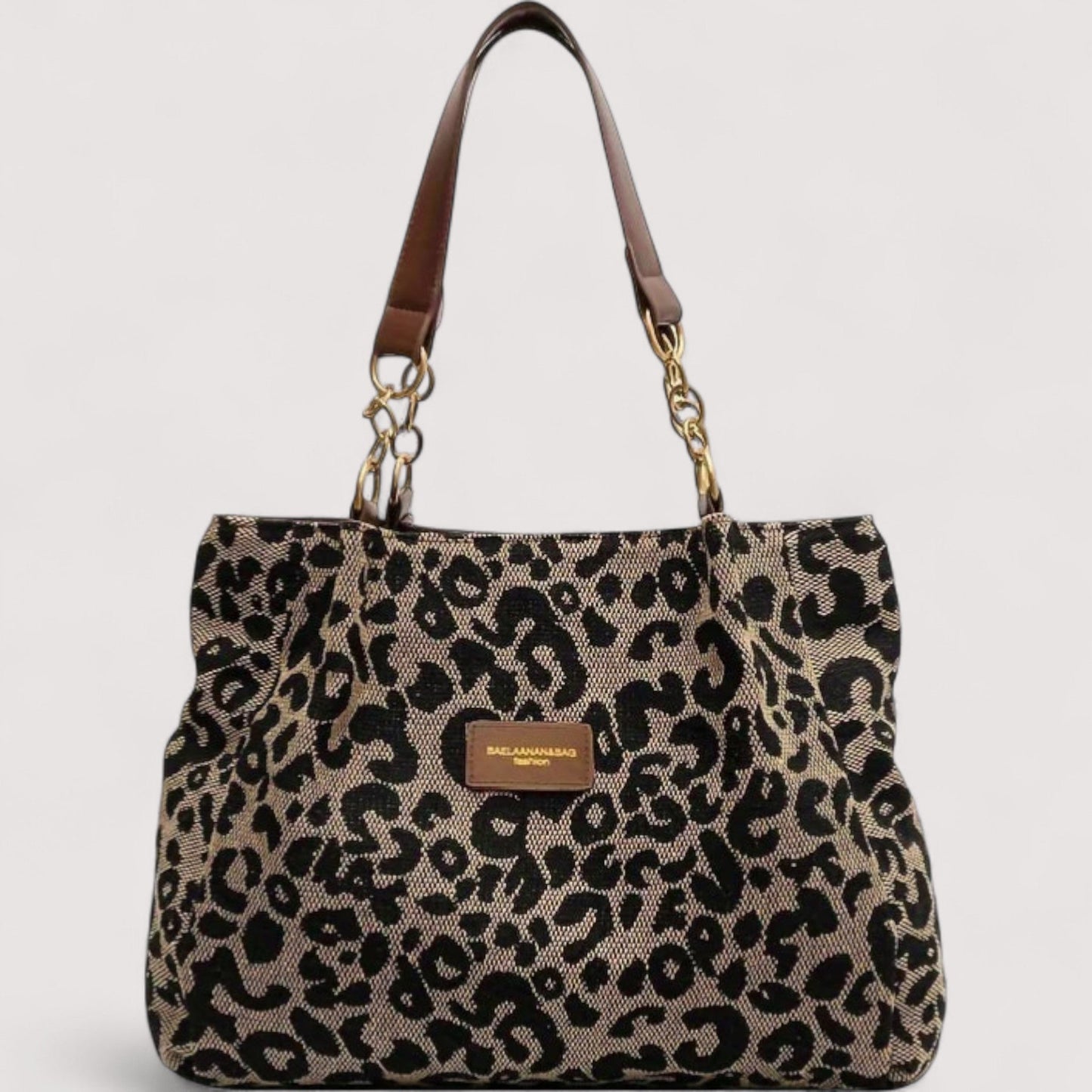Lévrier – Leopard Canvas Shopping Bag