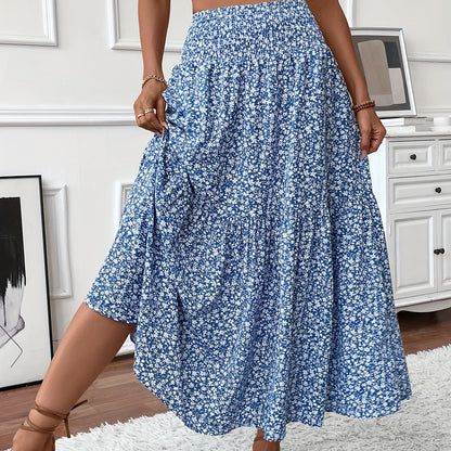 TAHLIA | TIERED FLORAL MAXI SKIRT