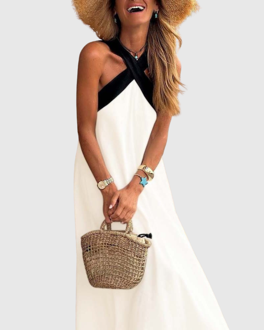 ORELLA | CROSS-NECK DRESS