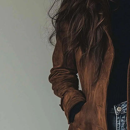 TALLIS | LONG VEGAN SUEDE JACKET