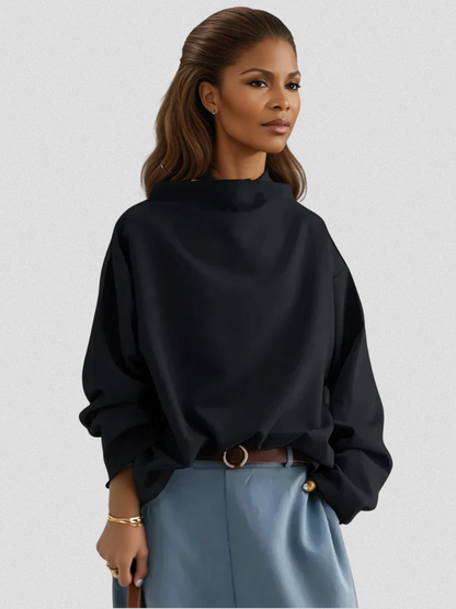 ELSPETH | HIGH-NECK CASUAL TOP