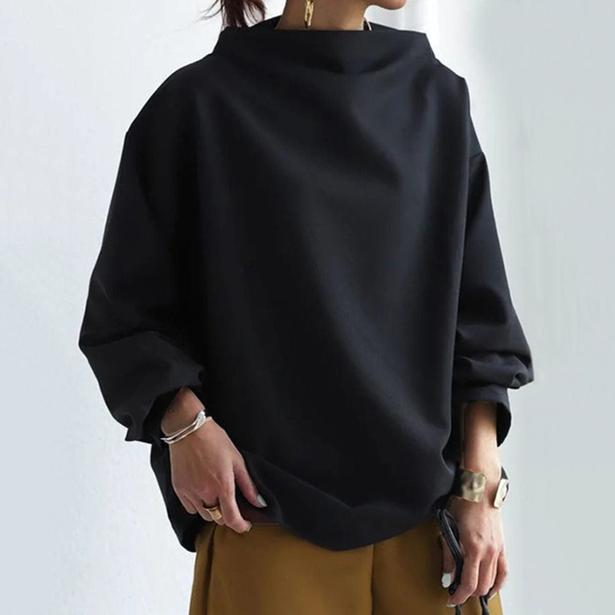 ELSPETH | HIGH-NECK CASUAL TOP