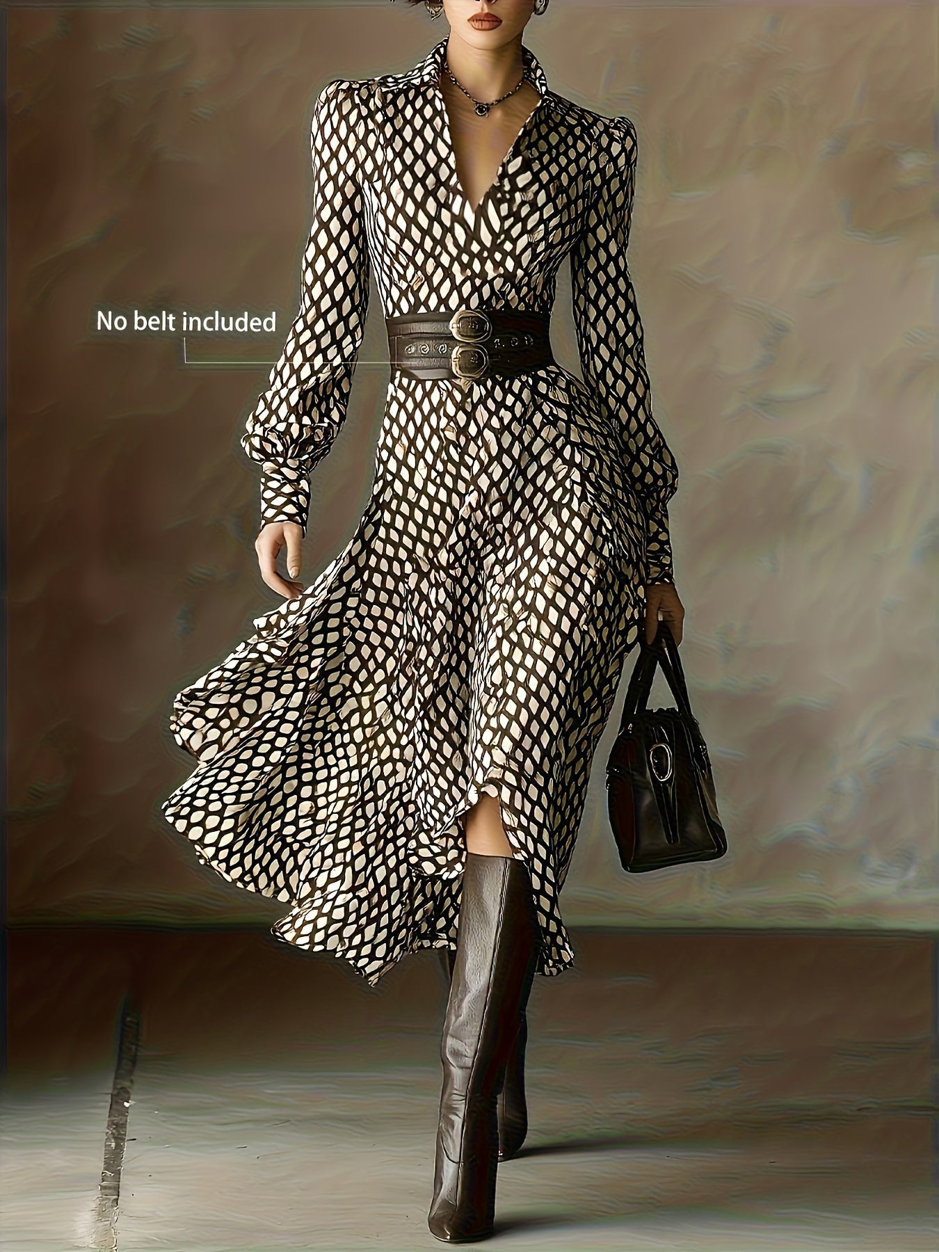 ZARA LIZZY | VINTAGE RHOMBUS PRINT DRESS