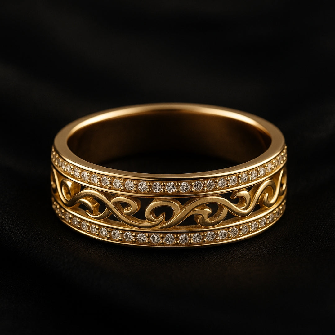 HOLLOW GOLD RING