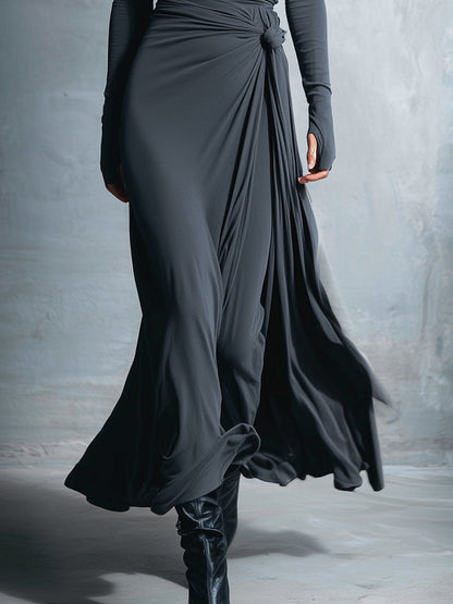 YASMINA | MAXI DRESS WITH SIDE TIE