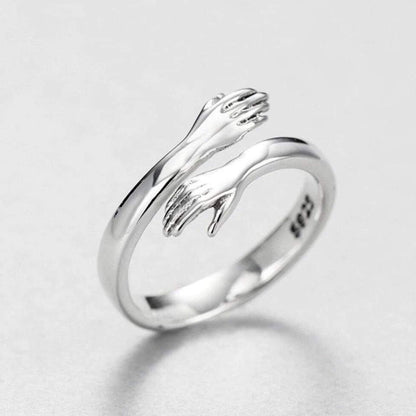 SILVER HUG RING