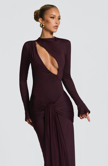 TAHNEE | PLUM MAXI DRESS